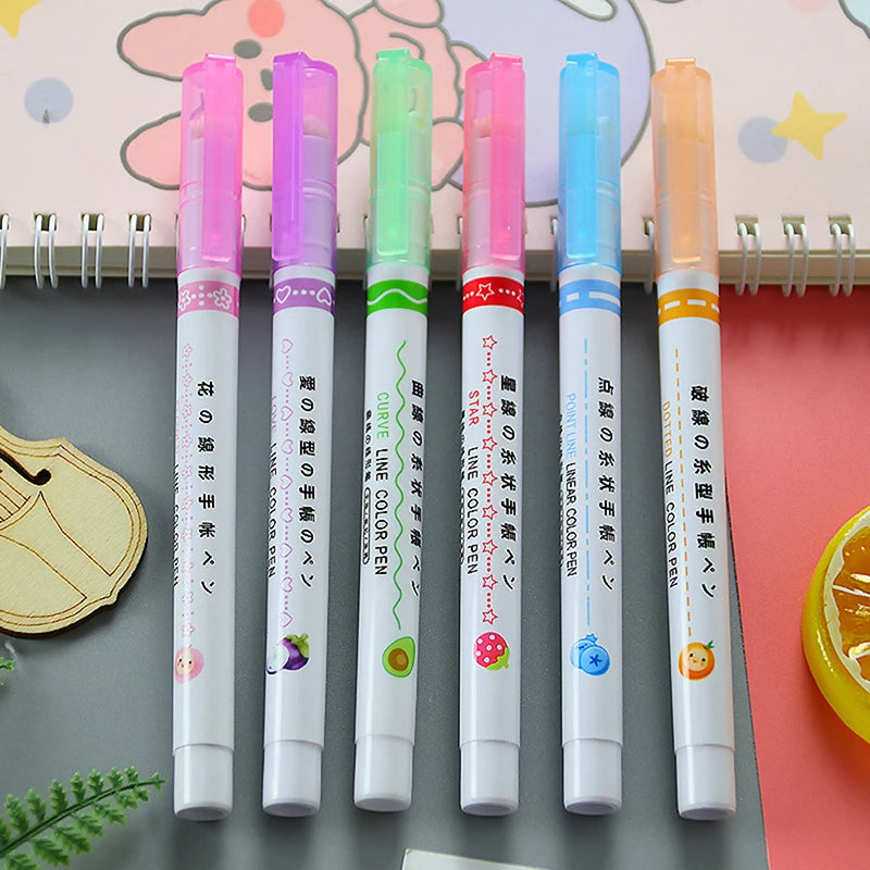 Flower Line Shaped Highlighter Pen