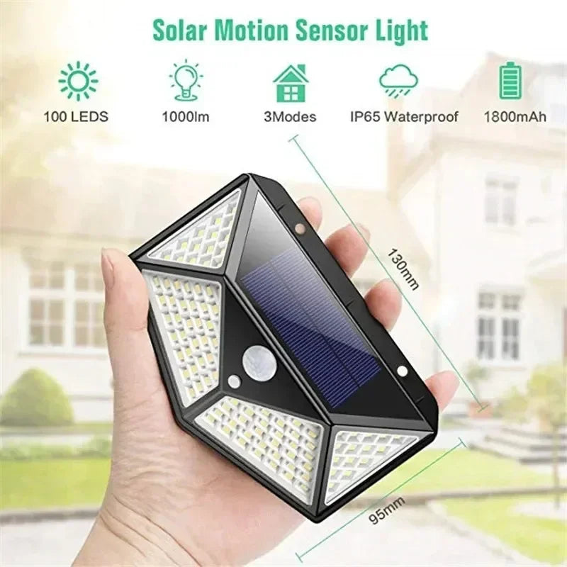 100 LED solar light