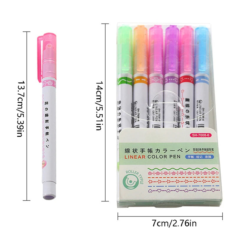 Flower Line Shaped Highlighter Pen