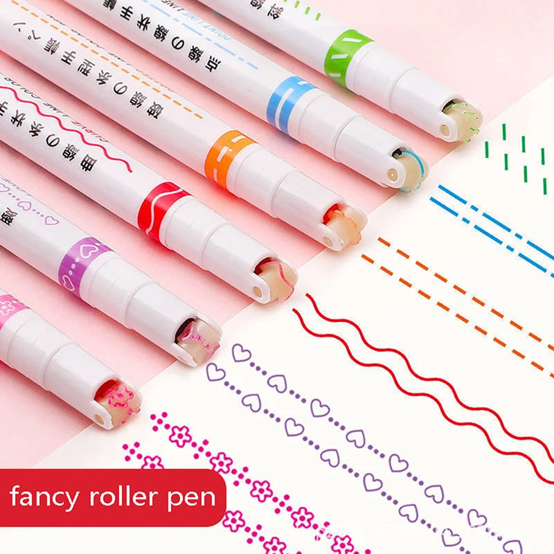 Flower Line Shaped Highlighter Pen